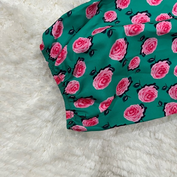 Boho Floral Puff Sleeve Tiered Maxi Dress Casual Layered Dress - Picture 14 of 14